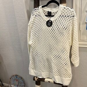 White Knit Sweater by For Love & Lemons